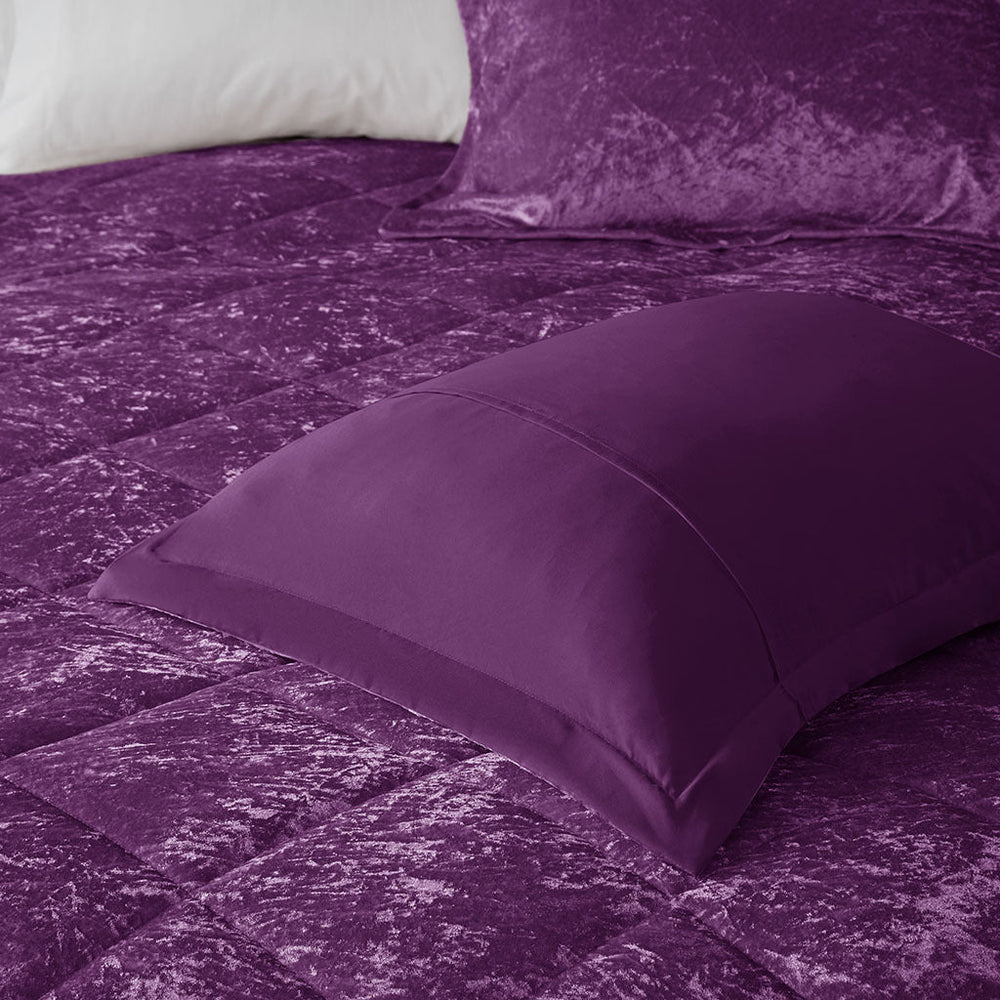 Twin/Twin XL Velvet Comforter Set with Throw Pillow Media 11