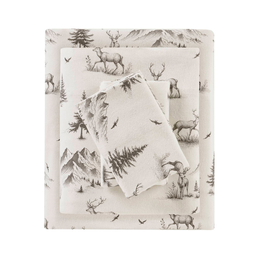 4 PCS Full Sheet Set Gray Deer Toile Media 20