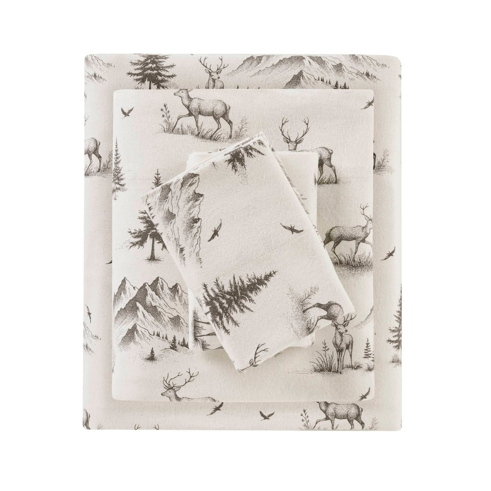 4 PCS Full Sheet Set Gray Deer Toile Media 20