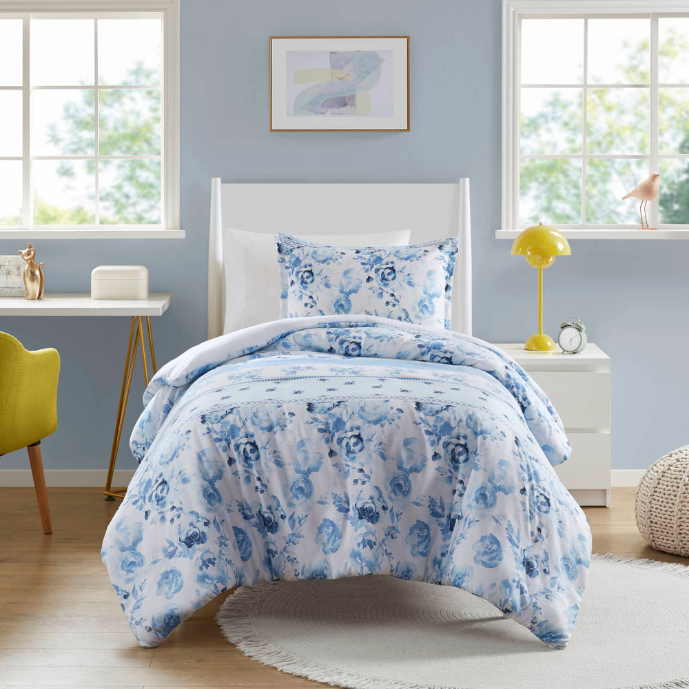 Floral Striped Duvet Cover Set Twin/Twin XL Media 11