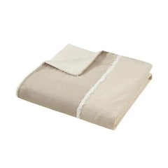3 Piece Striped Cotton Duvet Cover Set perspective