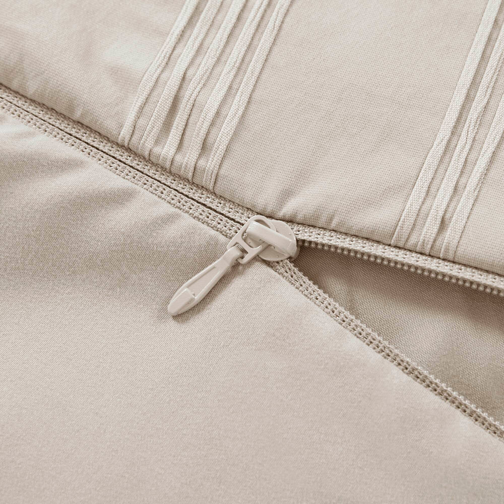 3-Piece Queen Woven Striped Duvet Set Media 2