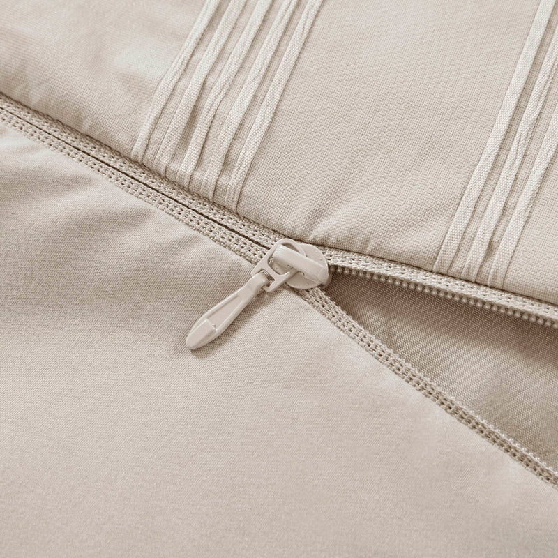 3-Piece Queen Woven Striped Duvet Set