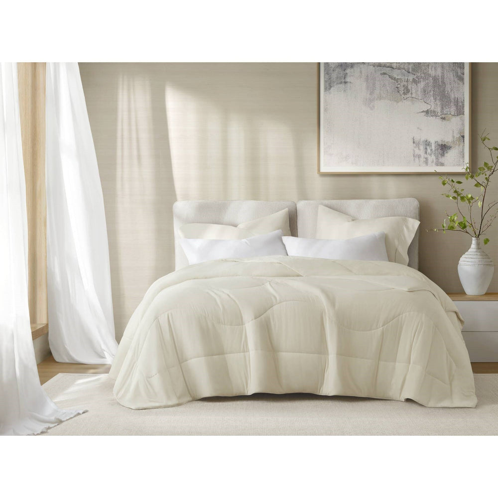 1-Piece Full/Queen Reversible Tencel Comforter Blanket,Ivory Media 3