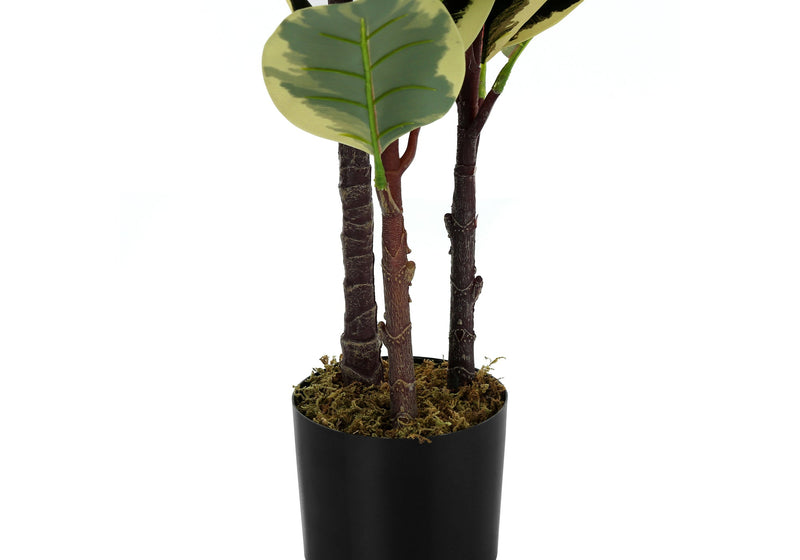 Artificial Plant, 47' Tall, Oak Tree, Indoor, Faux, Fake, Floor, Greenery, Potted, Real Touch, Decorative, Green Leaves, Black Pot