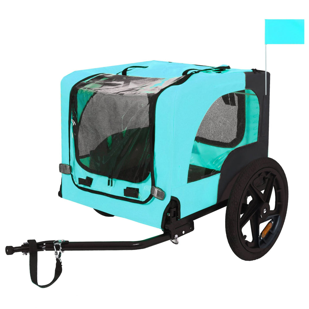 Pet Bike Trailer Dog Cart for Bicycle,Suitable for Small and Medium Pets, Easy Folding Cart Frame, Quick Release Wheel, Non-Slip Floor, Internal Leash Media 2