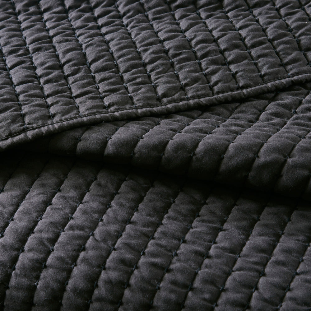 3 Piece Quilt Set Black King/Cal King Media 6