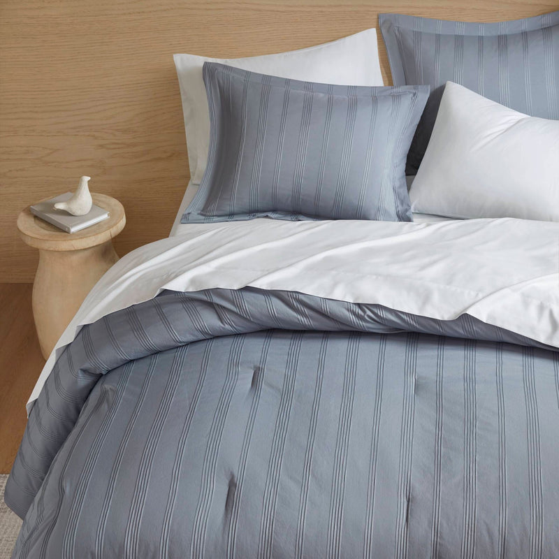 7-Piece King Woven Striped Comforter Set