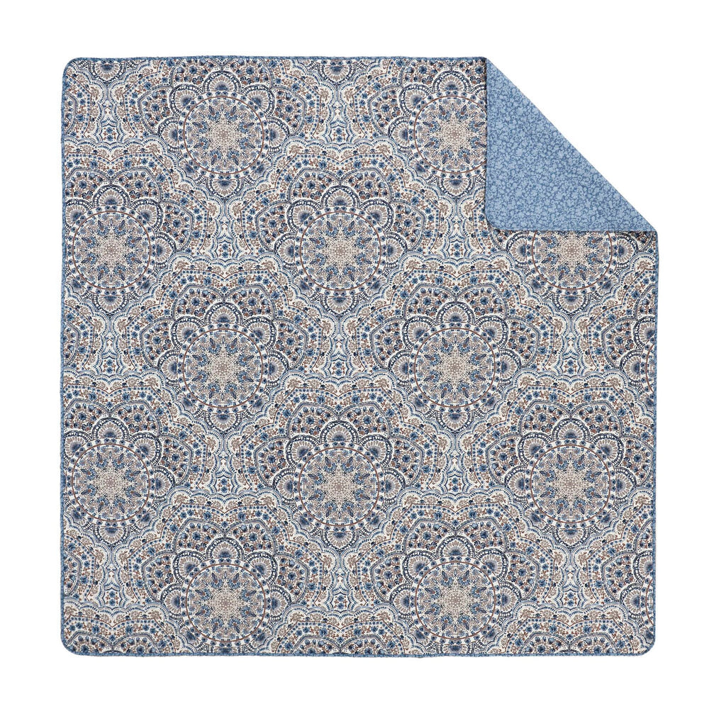 3-Piece King Boho Floral Reversible Quilt Media 4