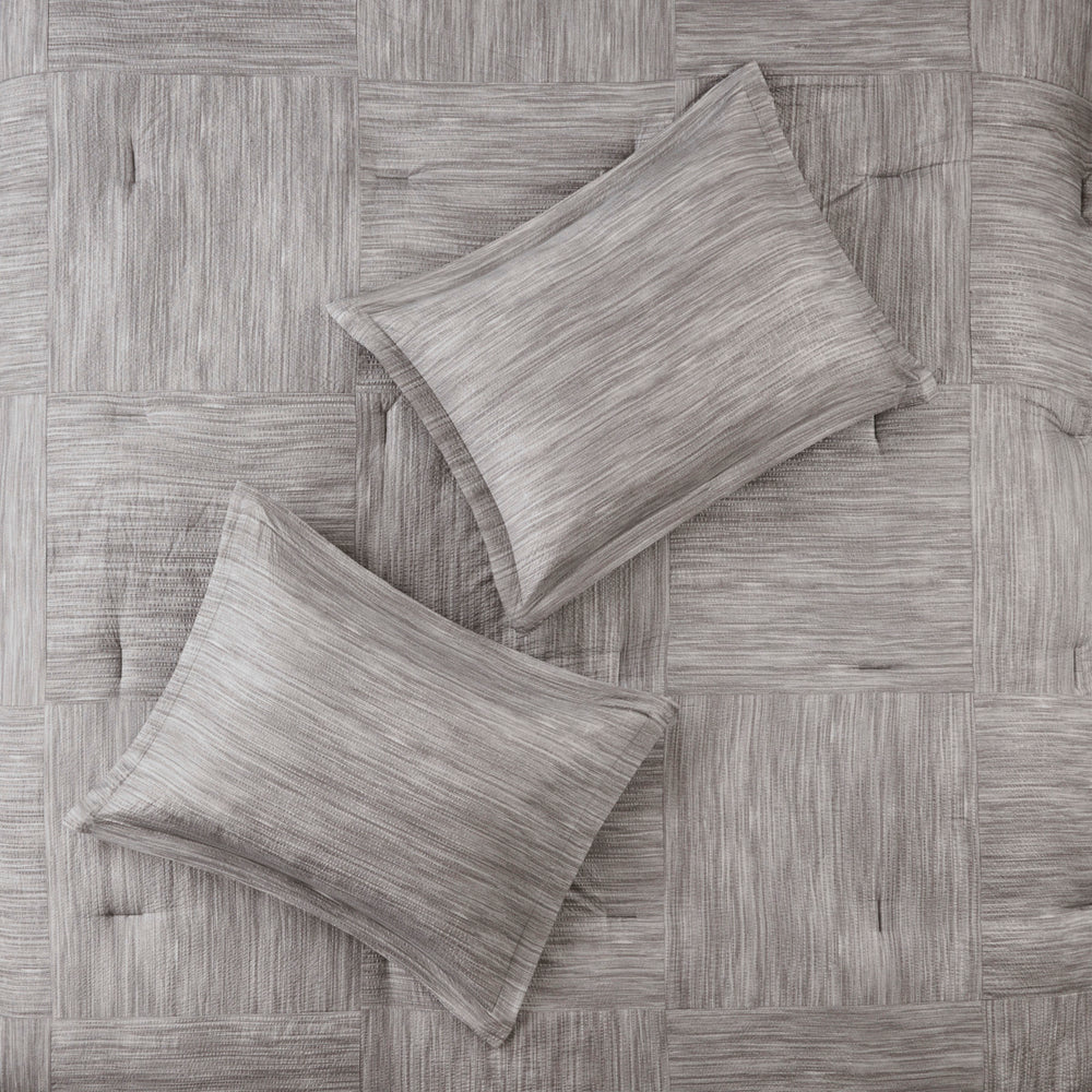 7 Piece Printed Seersucker Comforter Set Grey King Media 14