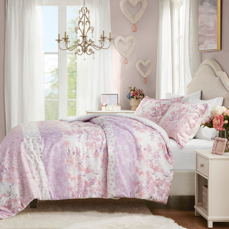 2PCS Twin/Twin XL Floral Paisley Duvet Cover Set