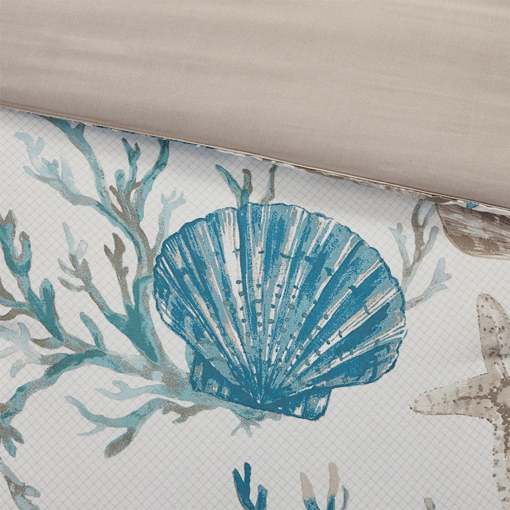 7 Piece Cotton Sateen Comforter Set Aqua Cal King Media 6