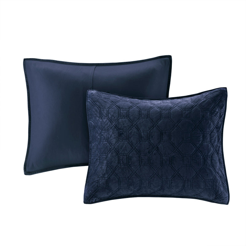 3 Piece Velvet Quilt Set