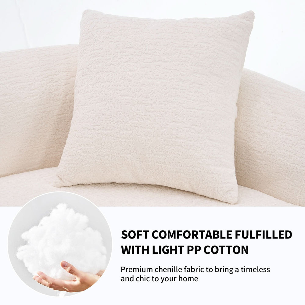 Foam & Spring Sofa Sectional White Living Room Design Furniture Collection Media 5