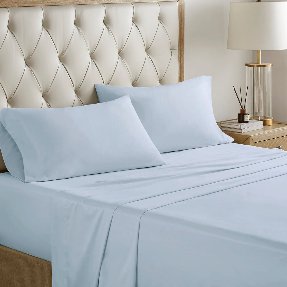 12 Piece Comforter Set with Cotton Bed Sheets Blue/Brown Cal King Media 20