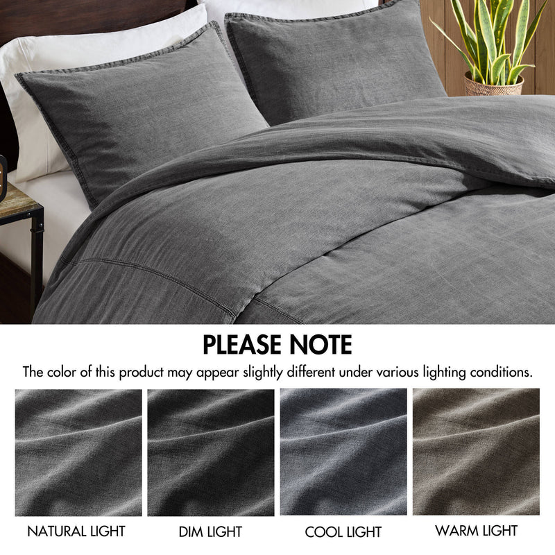 3PCS Twill Washed Duvet Set