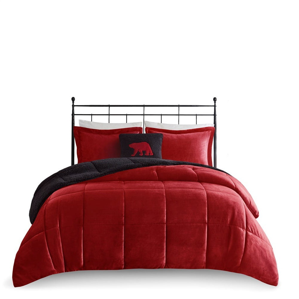 King Plush to Sherpa Down Alternative Comforter Set Media 8