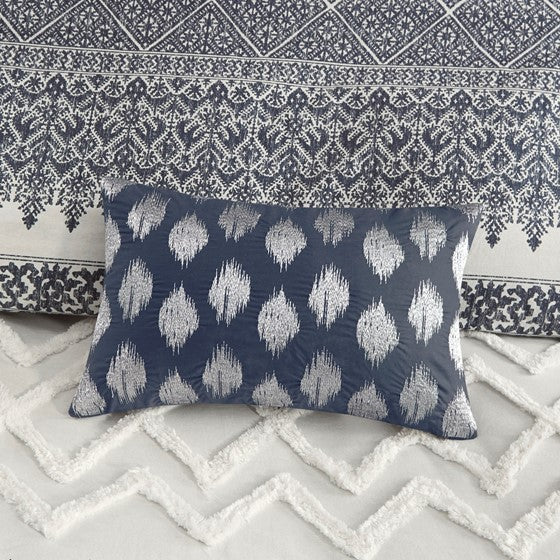 Full/Queen 3 Piece Cotton Duvet Cover Set with Chenille Tufting Media 12