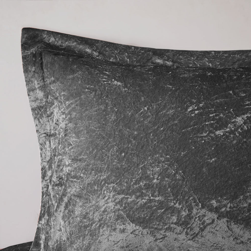 King/Cal King Velvet Comforter Set with Throw Pillow Media 12