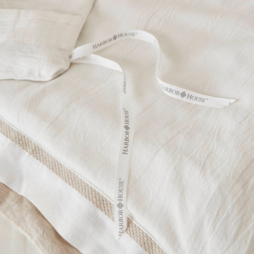 3 Pieces King/Cal King Duvet Cover Set,White+Beige Media 17