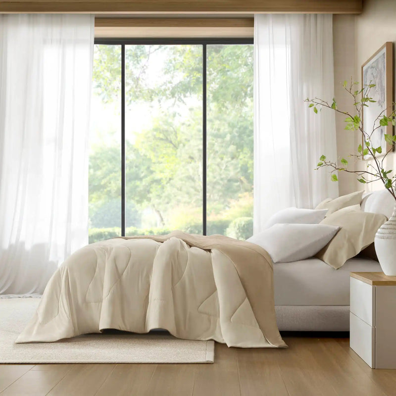 1-Piece Reversible Tencel Comforter Blanket