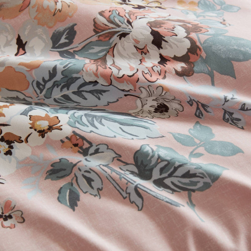 7-Piece Full 7 Piece Vin -inspired Collection floral print,Pink