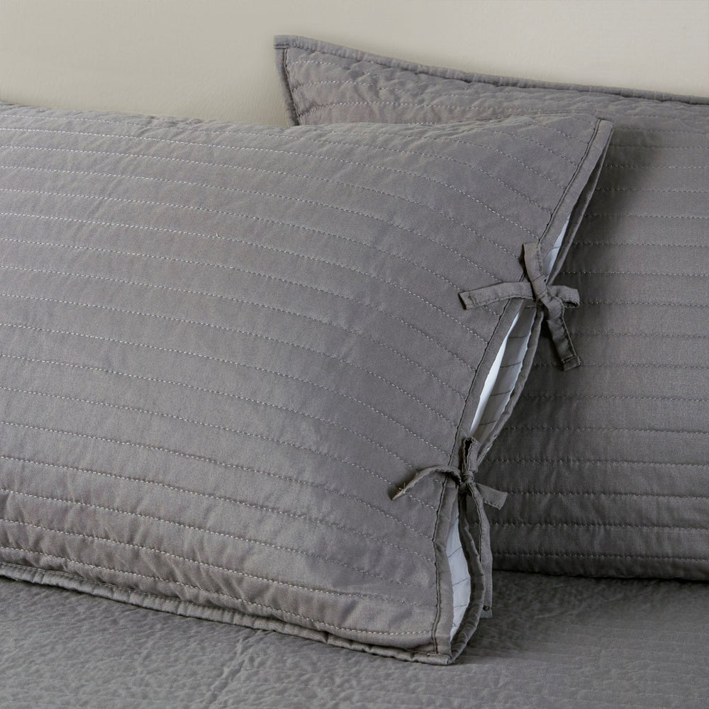 6 Piece Reversible Plaid Daybed Cover Set Grey Daybed Media 15