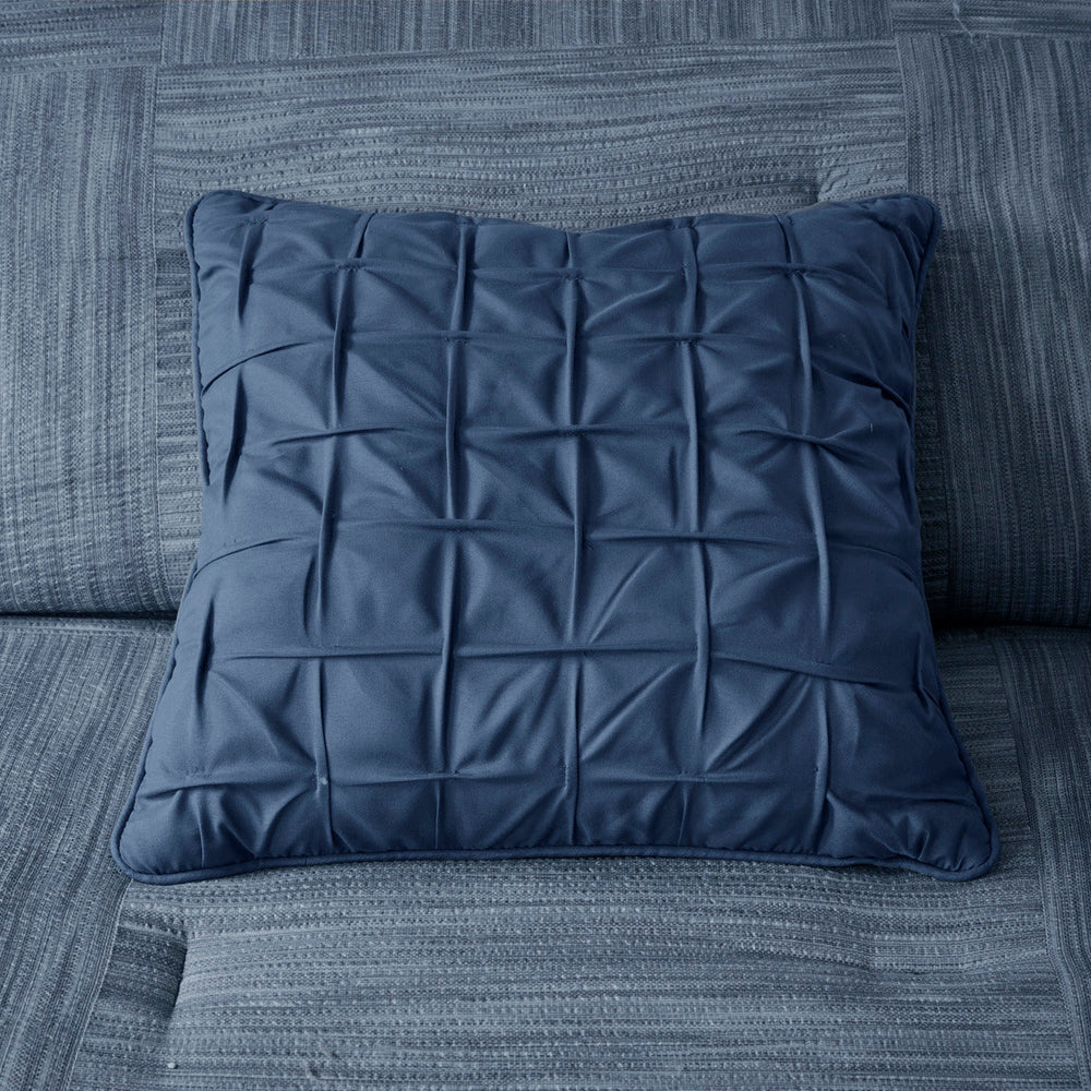 7 Piece Printed Seersucker Comforter Set Navy King Media 6