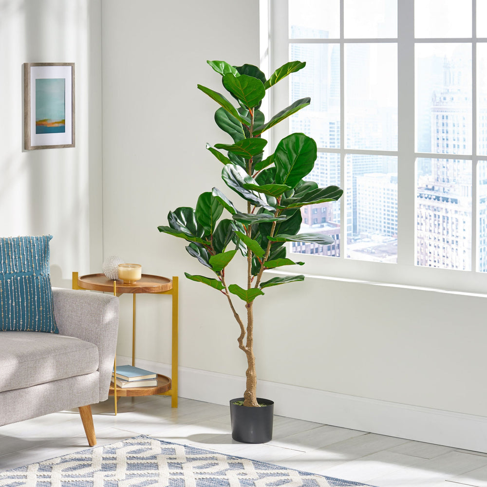 150CM ARTIFICIAL FIDDLE LEAF FIG TREE Media 3
