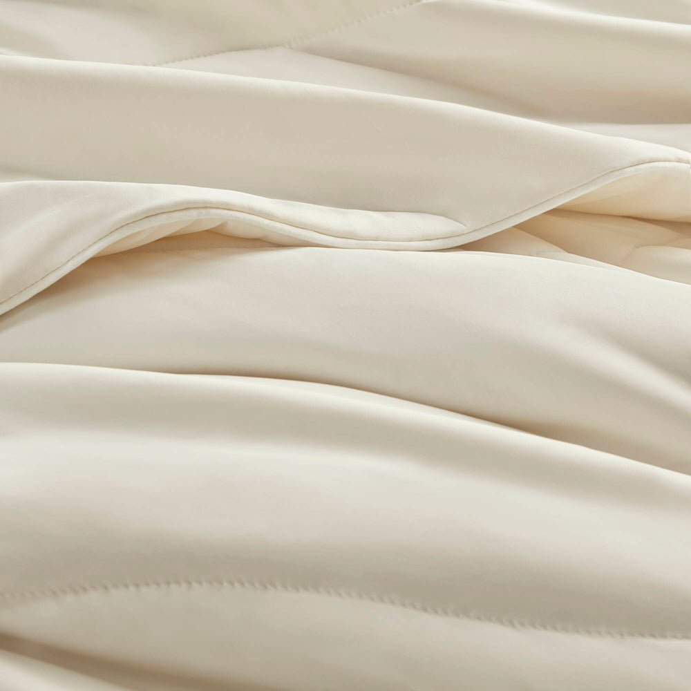 1-Piece Full/Queen Reversible Tencel Comforter Blanket,Ivory Media 9
