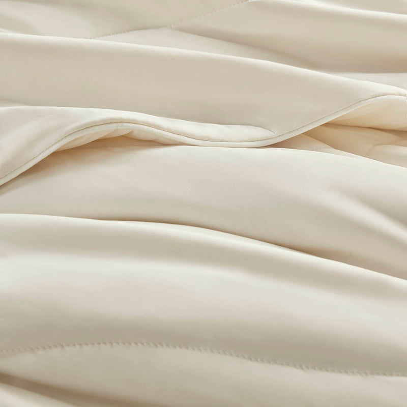 1-Piece King/Cal King Reversible Tencel Comforter Blanket,Ivory