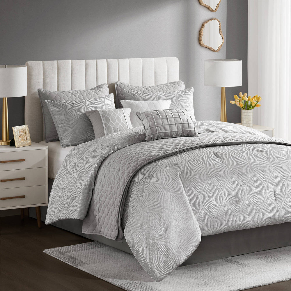 10- Piece King Jacquard Comforter Set Media 6