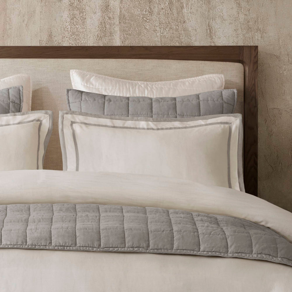 3 Pieces Full/Queen Duvet Cover Set,White+Gray Media 9