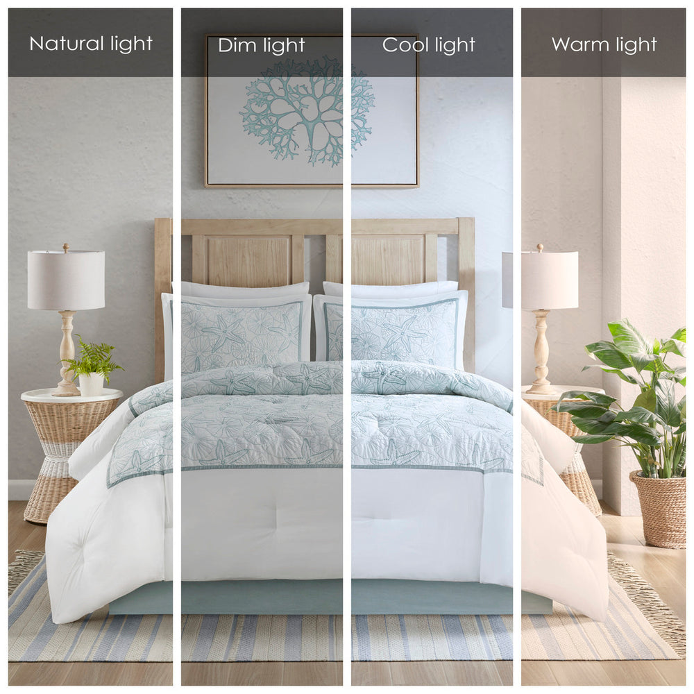 Comforter Set White Cal King Media 20