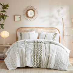 3 PCS Cotton Printed Comforter Set with Chenille perspective