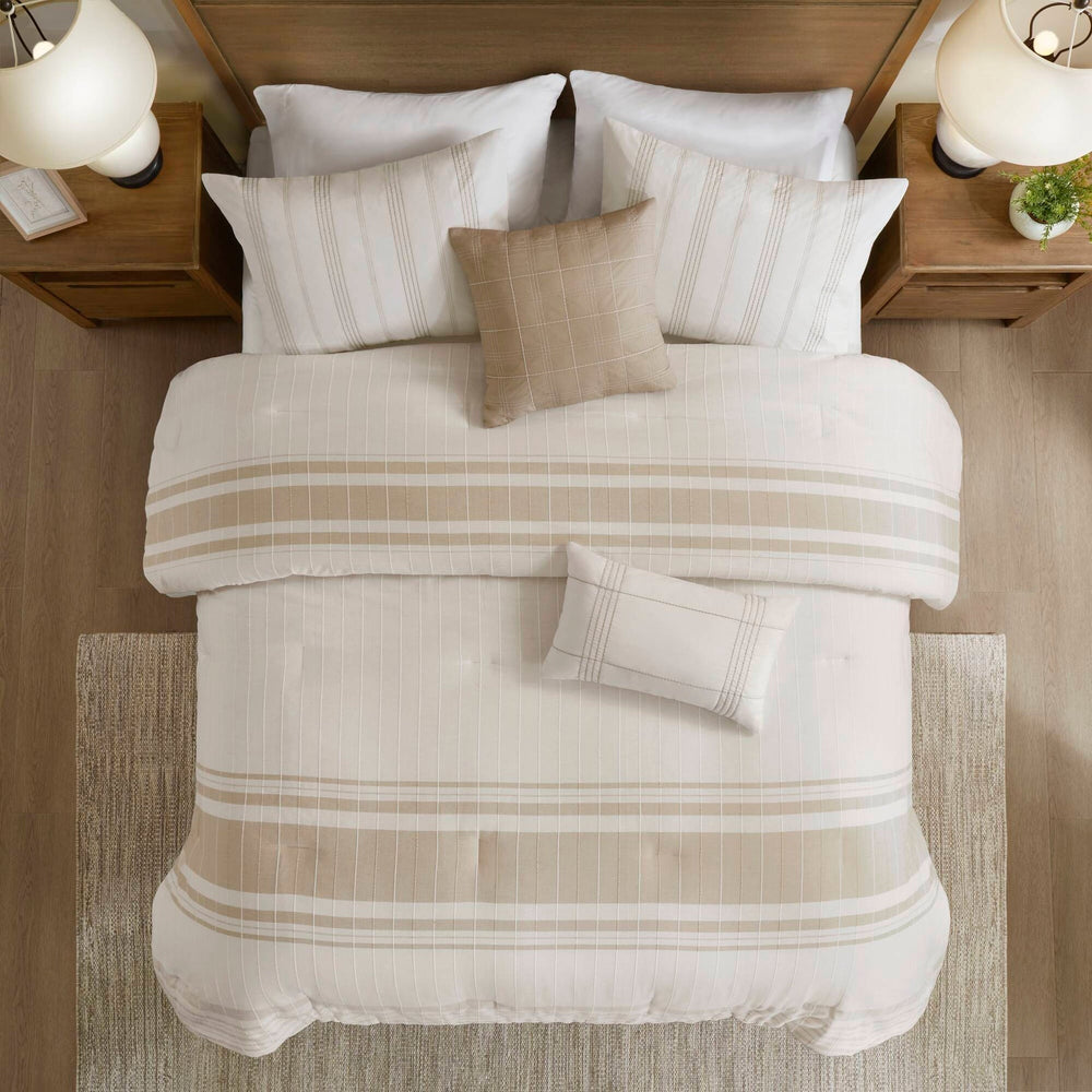 6-Piece Full Cotton Jacquard Oversized Comforter Set Media 15
