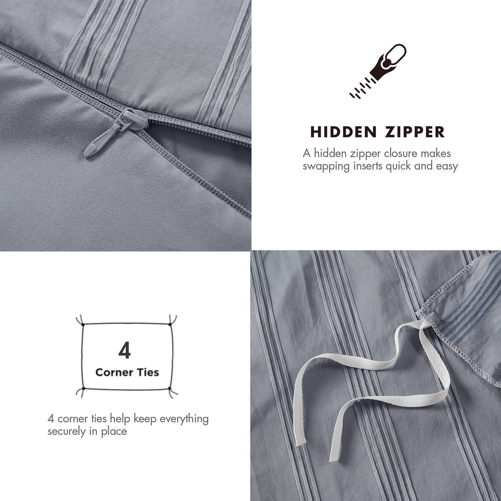 7-Piece Full Woven Striped Comforter Set Media 5