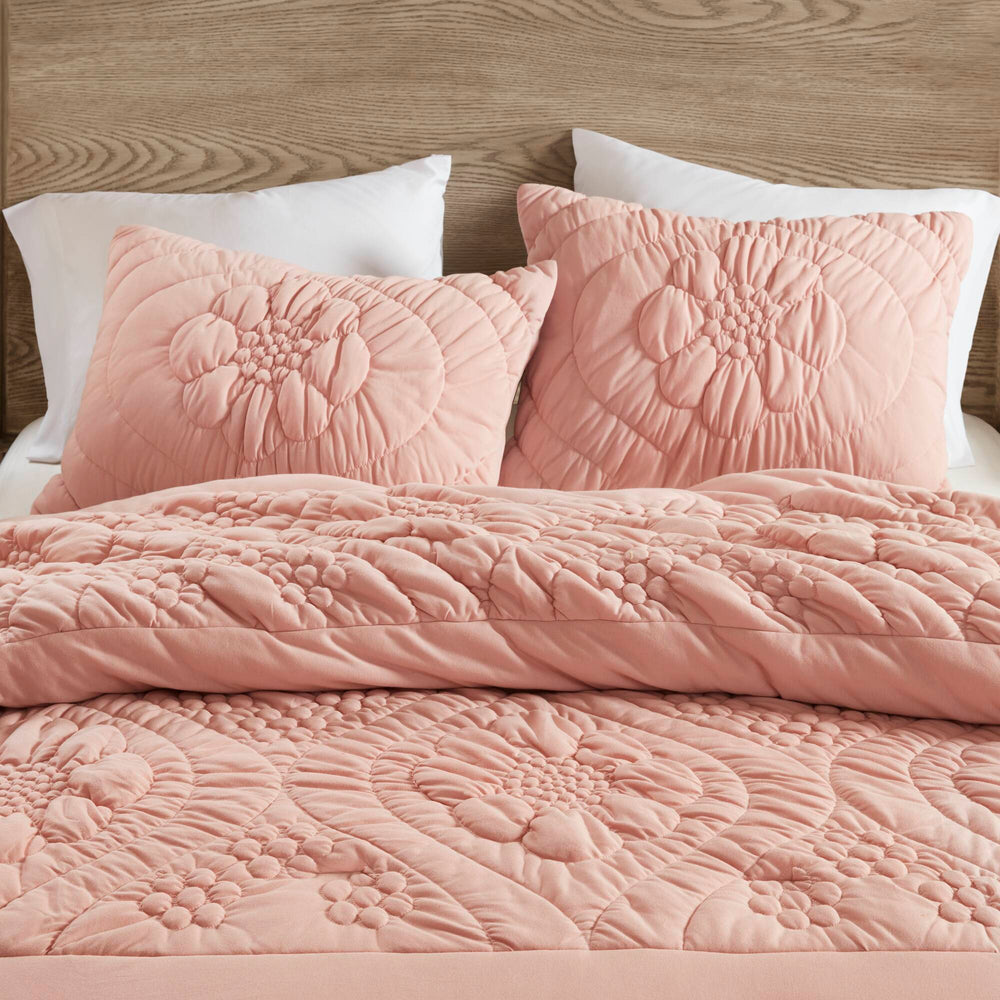 3-Piece King Comforter Set,Pink Media 21