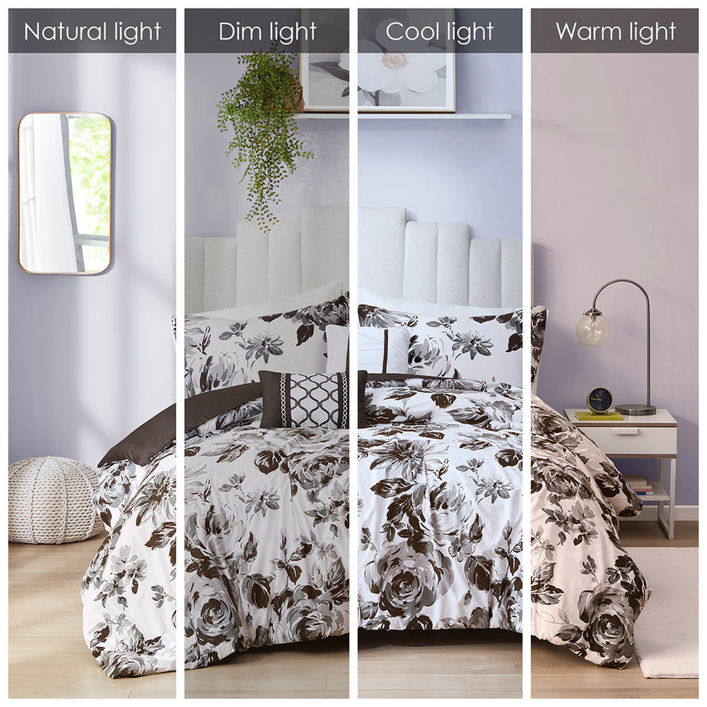 Twin/Twin XL Floral Print Comforter Set Media 8