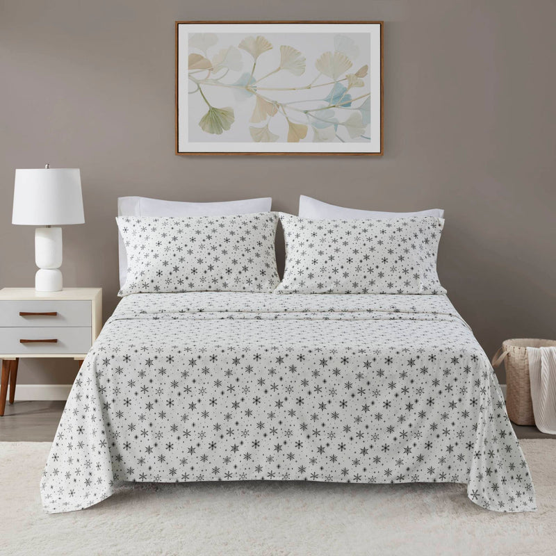 4 PCS Full Sheet Set Black Snowflakes