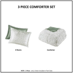 Shaggy Faux Fur Comforter Mini Set perspective