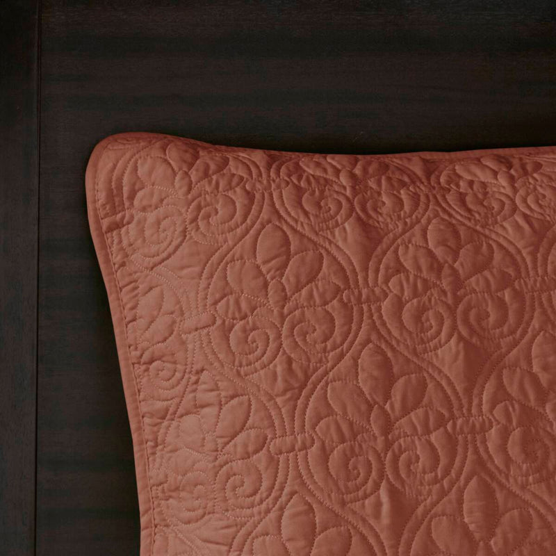 3 Piece Reversible Bedspread Set Clay Red Queen