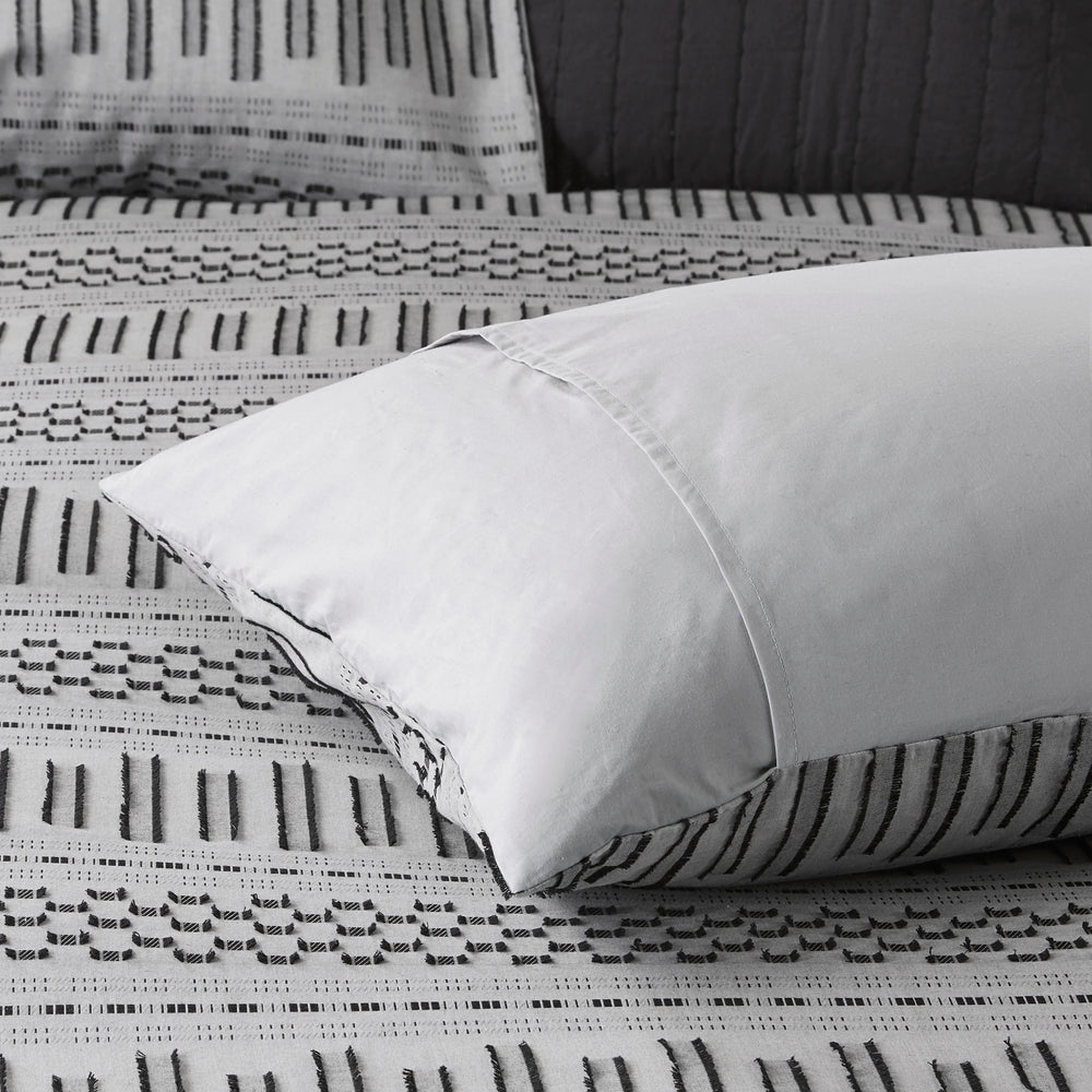 King/Cal King Cotton Jacquard Duvet Cover Mini Set Media 10