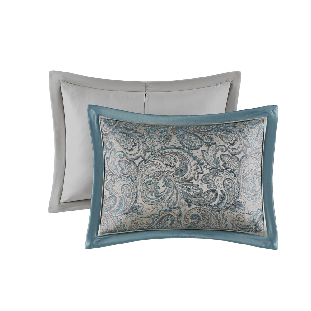 12 Piece Comforter Set with Cotton Bed Sheets Teal Cal King Media 6