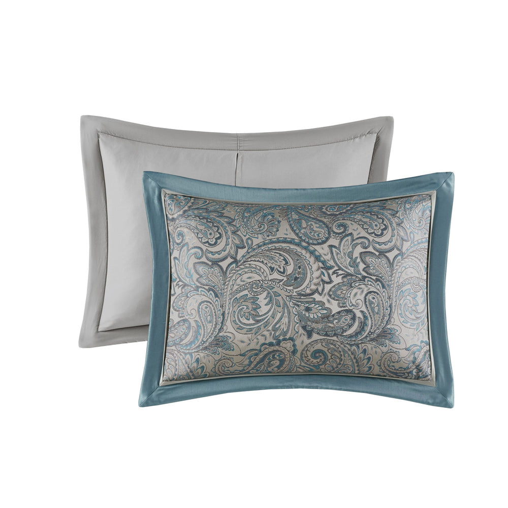 12 Piece Comforter Set with Cotton Bed Sheets Teal Cal King Media 6