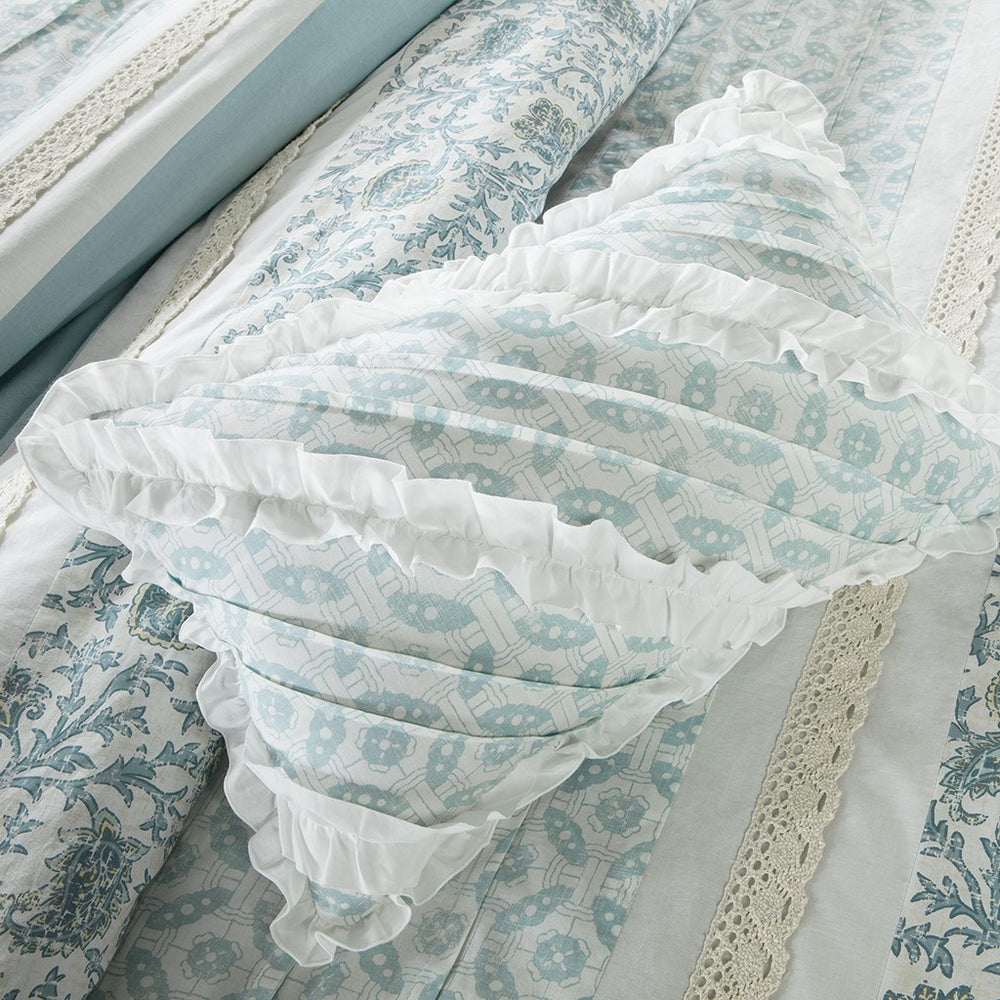 King 9 Piece Cotton Percale Duvet Cover Set Media 4