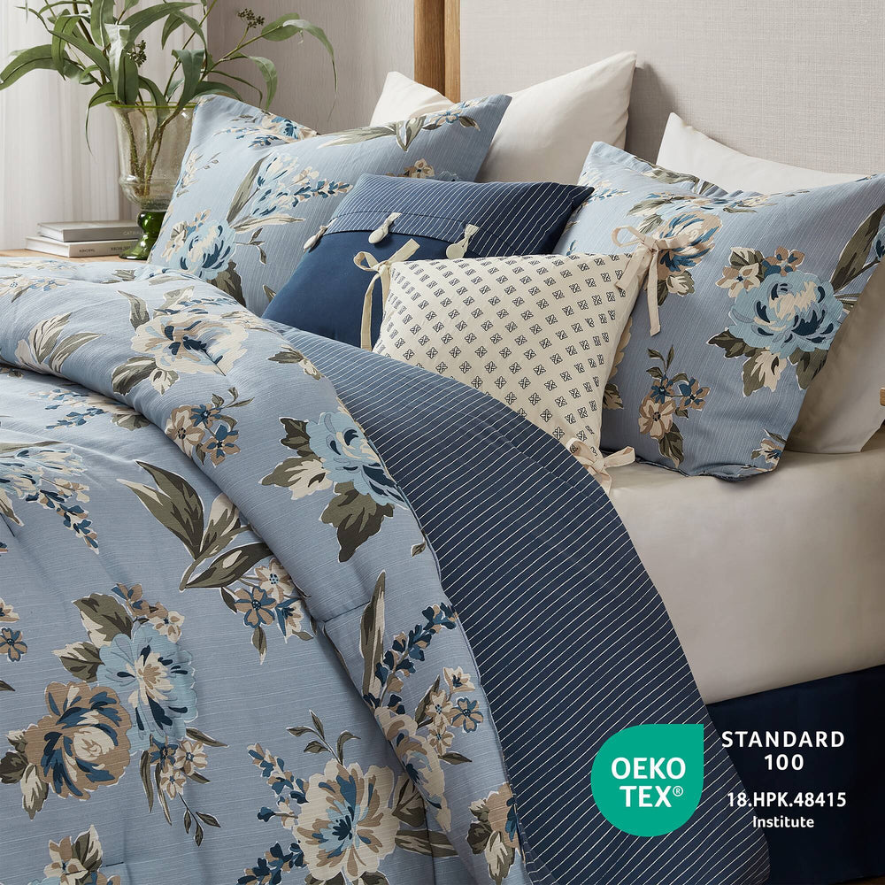 7PCS King Vintage Floral Comforter Set Media 5
