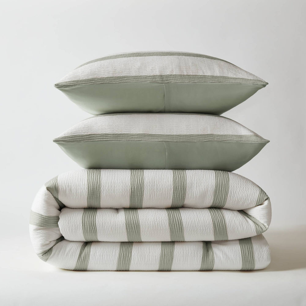 3-Piece King/Cal King Yarn-dyed striped comforter Media 2