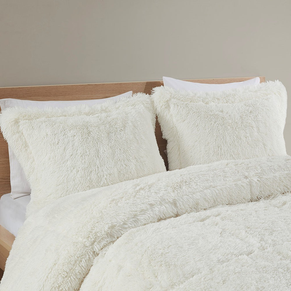 Twin/Twin XL Shaggy Long Fur Comforter Mini Set Media 7