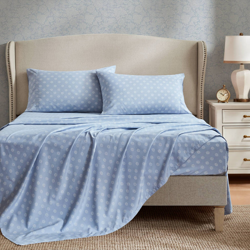 5-Piece Twin 5 Piece Vin -inspired Collection floral print,Beige/Blue